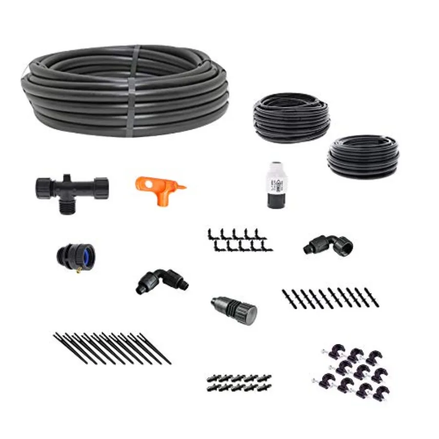 Drip Irrigation Kit for Window Boxes Standard Size UV-Resistant Polyethylene Black Easy-Setup with Adjustable Emitters
Drip Irrigation Kit for Window Boxes Standard Size UV-Resistant Polyethylene Black Easy-Setup with Adjustable Emitters