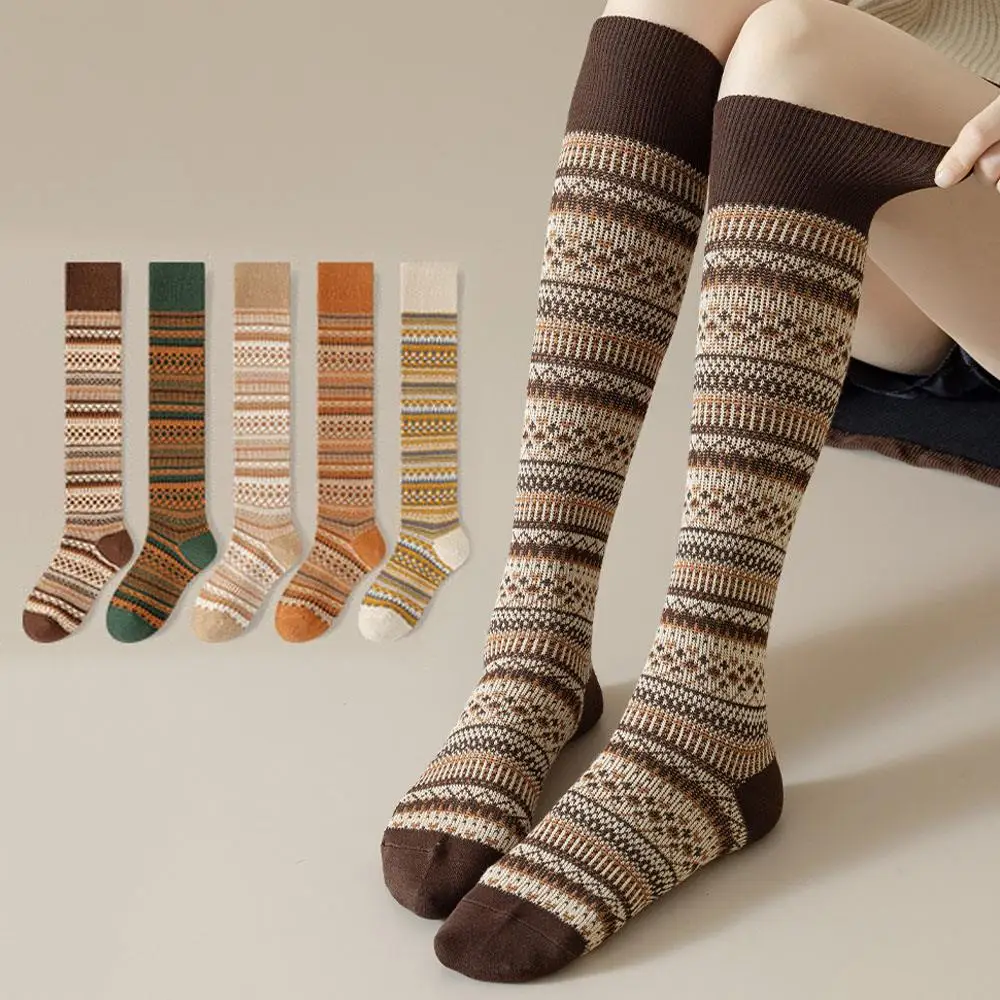 Socks Women's Middle and High Tube Calf and Knee Socks Ins Ethnic Style Net Red Style Harajuku Mori Striped Cotton Socks
Socks Women's Middle and High Tube Calf and Knee Socks Ins Ethnic Style Net Red Style Harajuku Mori Striped Cotton Socks