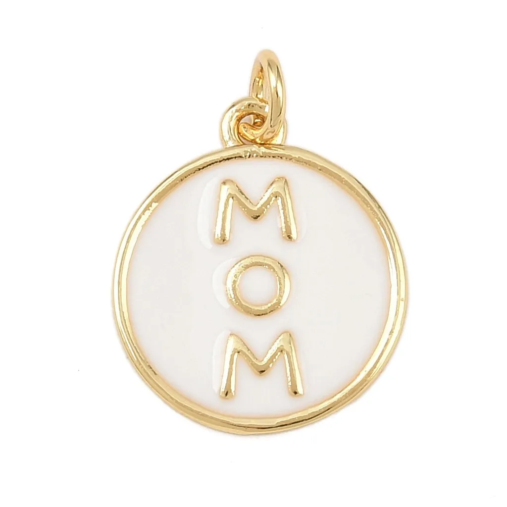 10pcs Brass Enamel Flat Round with MOM Letter Charms Pendants for Jewelry Making Earrings Necklace Bracelets DIY Accessories
10pcs Brass Enamel Flat Round with MOM Letter Charms Pendants for Jewelry Making Earrings Necklace Bracelets DIY Accessories
