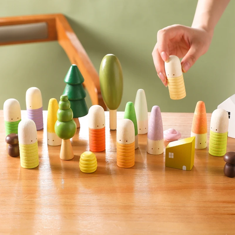Wooden Toy Colorful Thumb Figure Doll Rainbow Building Blocks Kids Creative Toy Color Cognition Thumb Figure Early Education Toy
Wooden Toy Colorful Thumb Figure Doll Rainbow Building Blocks Kids Creative Toy Color Cognition Thumb Figure Early Education Toy