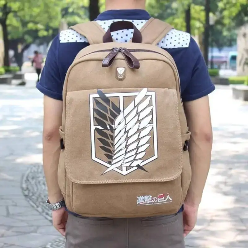 Anime Game Headphone Hole Khaki Attack On Titan Shingeki No Kyojin Teens School Bags Backpacks
Anime Game Headphone Hole Khaki Attack On Titan Shingeki No Kyojin Teens School Bags Backpacks