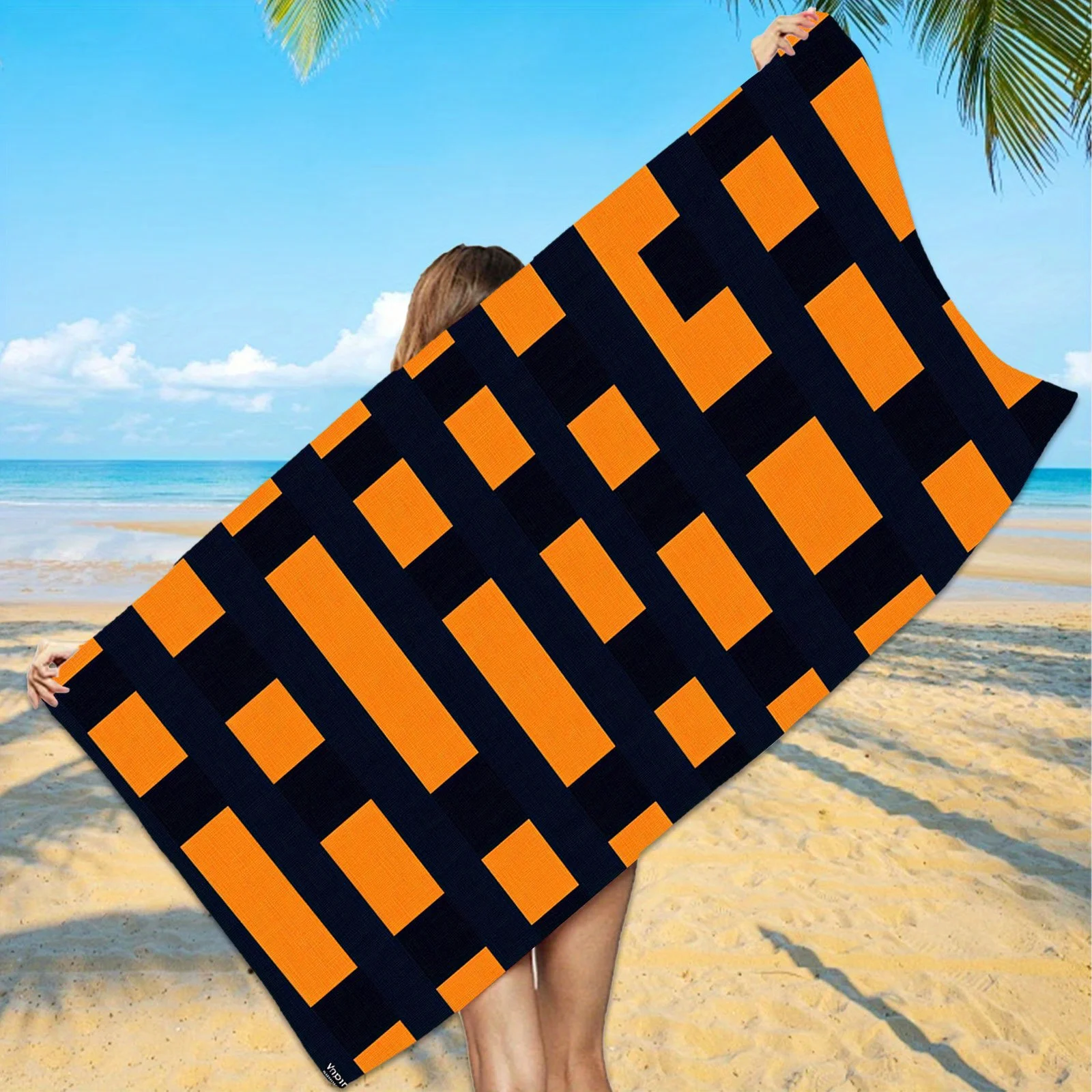 1pc Orange Black Geometric Beach Towel Modern Abstract Print Bold Design Quick Dry Soft Microfiber Bath Towel For Men Women
1pc Orange Black Geometric Beach Towel Modern Abstract Print Bold Design Quick Dry Soft Microfiber Bath Towel For Men Women