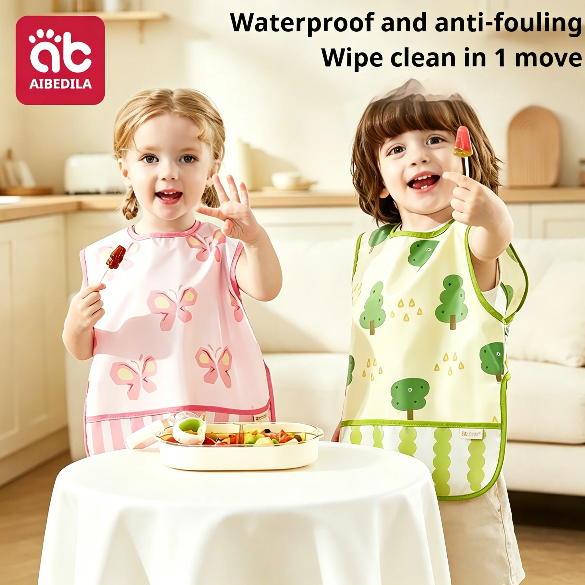 AIBEDILA Sleeveless Baby Bib Waterproof Stain Resistant Toddler Feeding Apron Summer Reusable Food Catcher for Infant Boys Girls
AIBEDILA Sleeveless Baby Bib Waterproof Stain Resistant Toddler Feeding Apron Summer Reusable Food Catcher for Infant Boys Girls