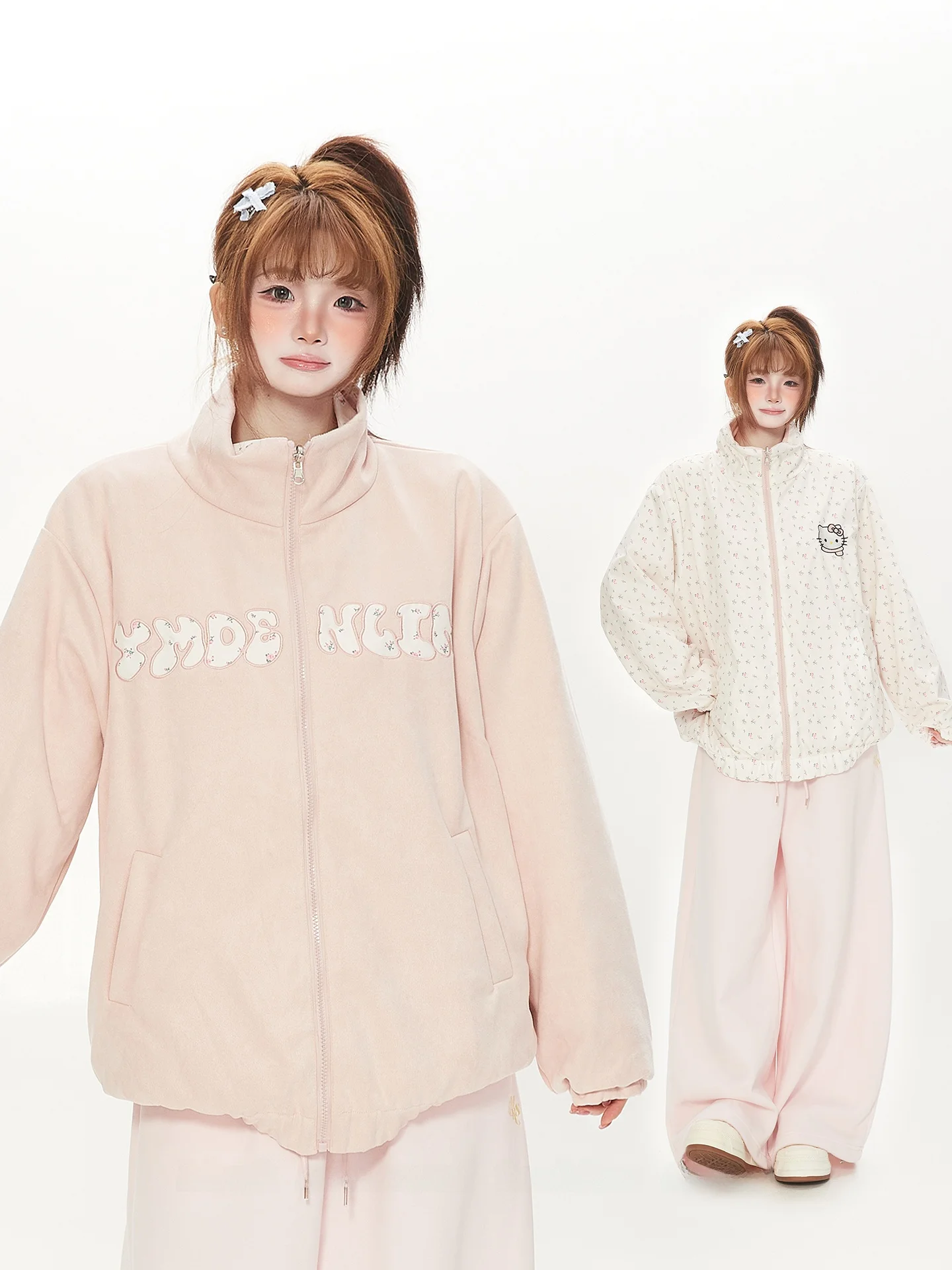 Pink Dopane Korean Sle Suede Jaet Women's Spring Autumn New Beautiful Floral Print Stand Collar Double Sided Jaet
Pink Dopane Korean Sle Suede Jaet Women's Spring Autumn New Beautiful Floral Print Stand Collar Double Sided Jaet