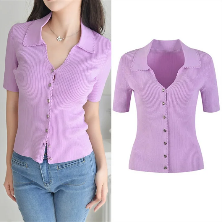 Высококачественный вязаный кардиган ort Sve, женский топ с милым украшением, основа irt фиолетового цвета, летнее новое поступление, M Home
Высококачественный вязаный кардиган ort Sve, женский топ с милым украшением, основа irt фиолетового цвета, летнее новое поступление, M Home