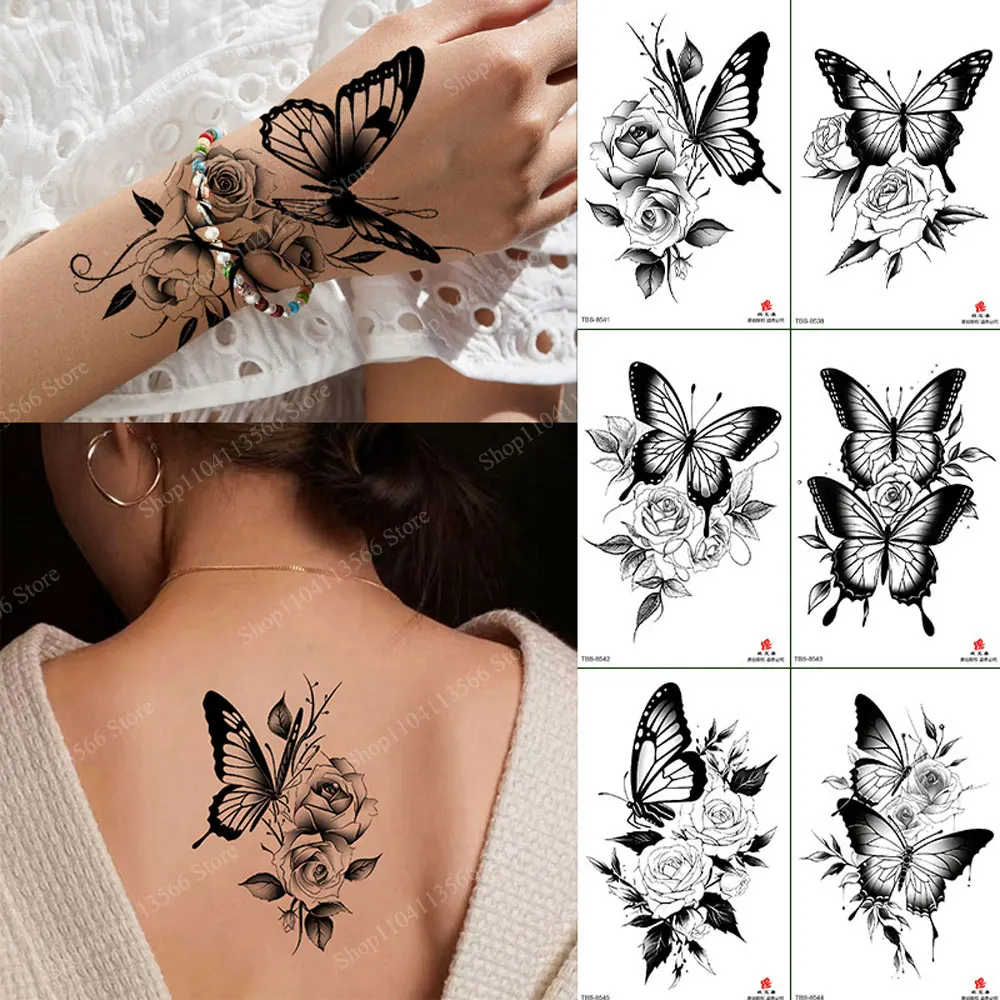 Black Butterfly Flower Tattoo Sticker for Women Arm Chest Wrist Waterproof Temporary Tattoo Fake Tattoo Body Decor
Black Butterfly Flower Tattoo Sticker for Women Arm Chest Wrist Waterproof Temporary Tattoo Fake Tattoo Body Decor