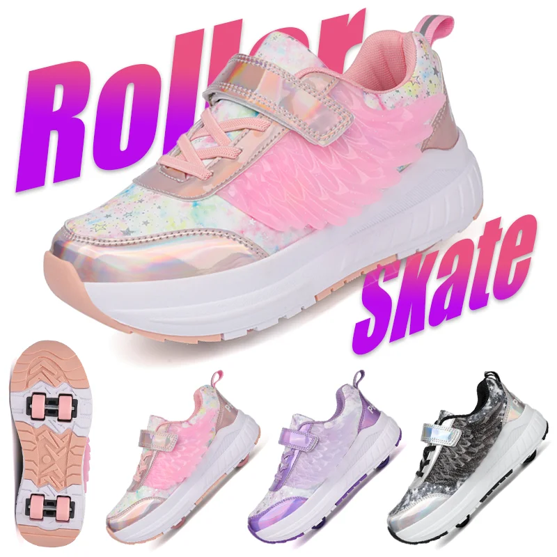 Детские туфли для роликовых коньков, кроссовки с 4 колесами, детские роликовые коньки, модная уличная спортивная обувь, подарки для девочек и мальчиков
Детские туфли для роликовых коньков, кроссовки с 4 колесами, детские роликовые коньки, модная уличная спортивная обувь, подарки для девочек и мальчиков