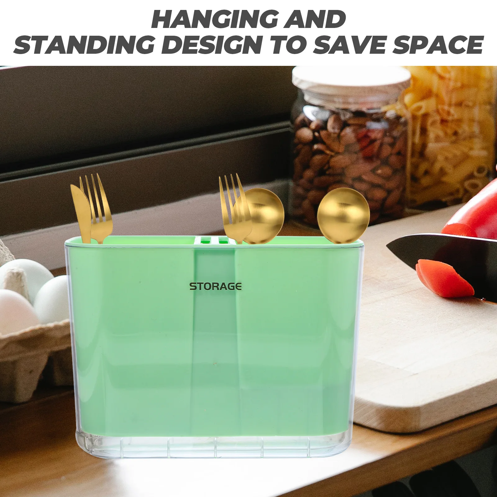 Cutlery Storage Box Chopstick Holder Kitchen Utensil Fork Spoon Tool Container Plastic Wall Mounted Space Saver Drainage
Cutlery Storage Box Chopstick Holder Kitchen Utensil Fork Spoon Tool Container Plastic Wall Mounted Space Saver Drainage