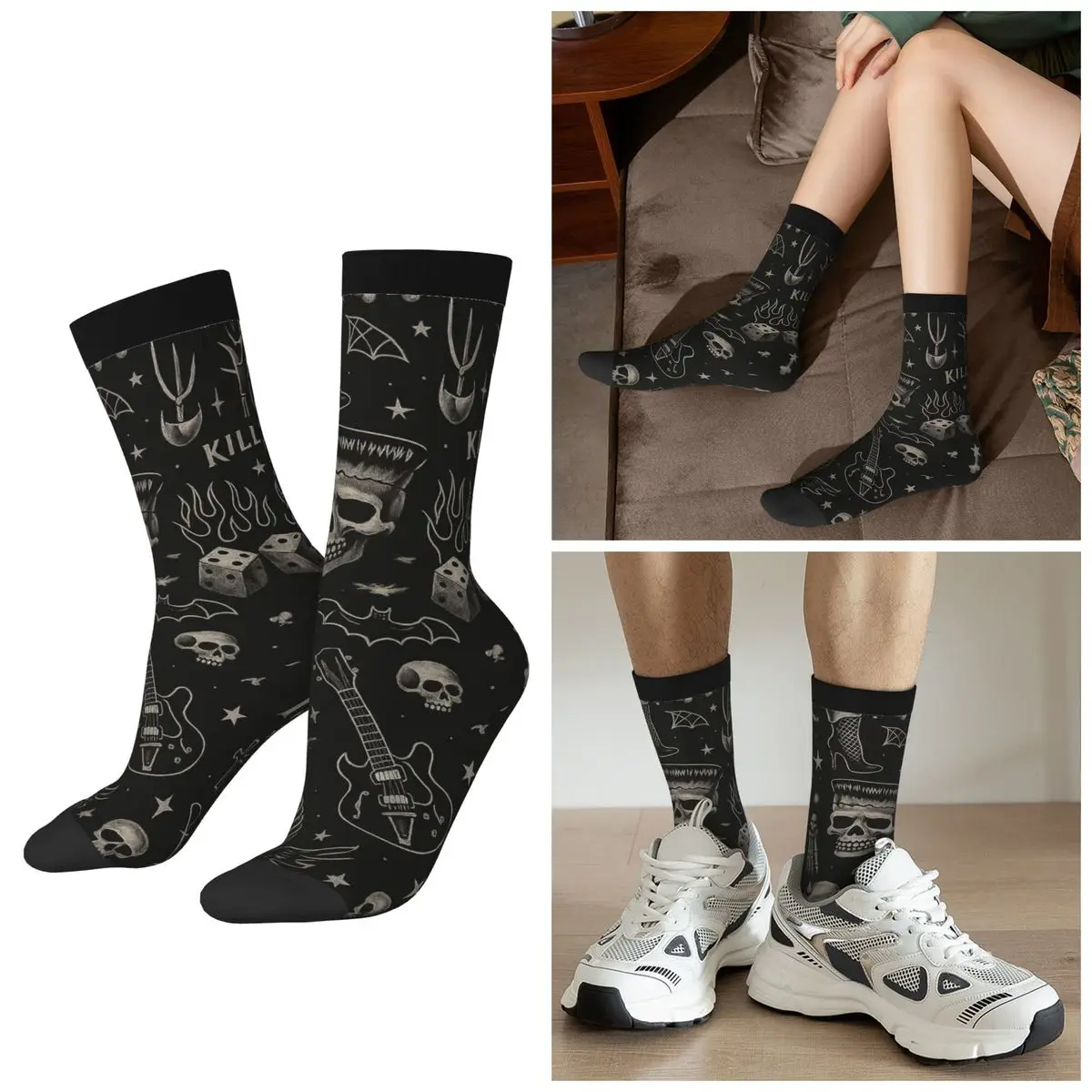 All Seasons Crazy Rock Pop Music Skull Socks Harajuku Sport Middle Tube Socks Funny Stockings for Men Women Gifts
All Seasons Crazy Rock Pop Music Skull Socks Harajuku Sport Middle Tube Socks Funny Stockings for Men Women Gifts
