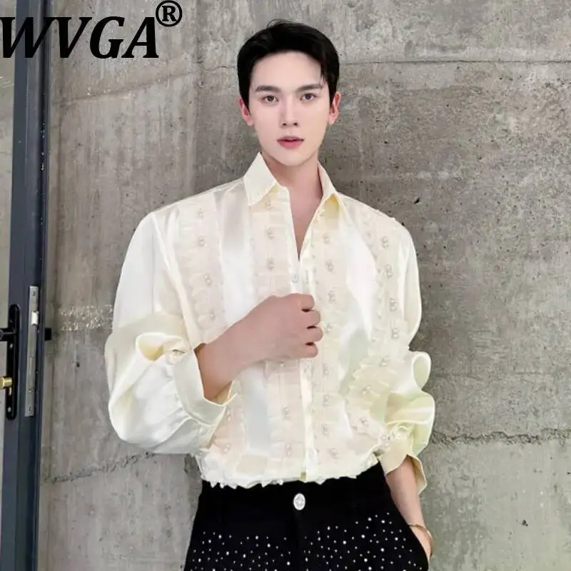 WVGA Spring Autumn New Men's Light Luxury Pearl Wooden Ear Edge Shirt Elegant Niche Chic Casual Turn-Down Collar Tops Ins W23213
WVGA Spring Autumn New Men's Light Luxury Pearl Wooden Ear Edge Shirt Elegant Niche Chic Casual Turn-Down Collar Tops Ins W23213