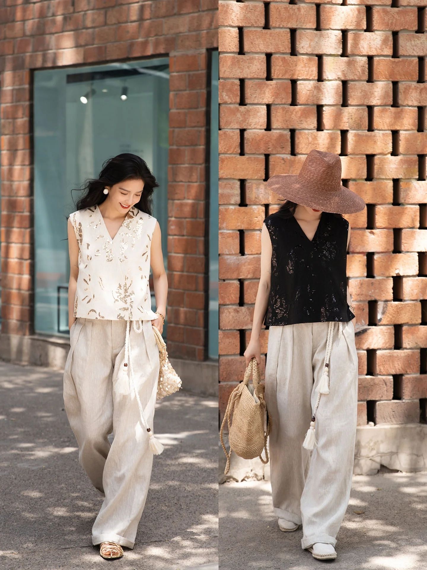 Льняной жилет с V-образным вырезом и вышивкой пайетками «Слон и Жираф», свободный крой, лето 2025, для повседневной носки
Льняной жилет с V-образным вырезом и вышивкой пайетками «Слон и Жираф», свободный крой, лето 2025, для повседневной носки