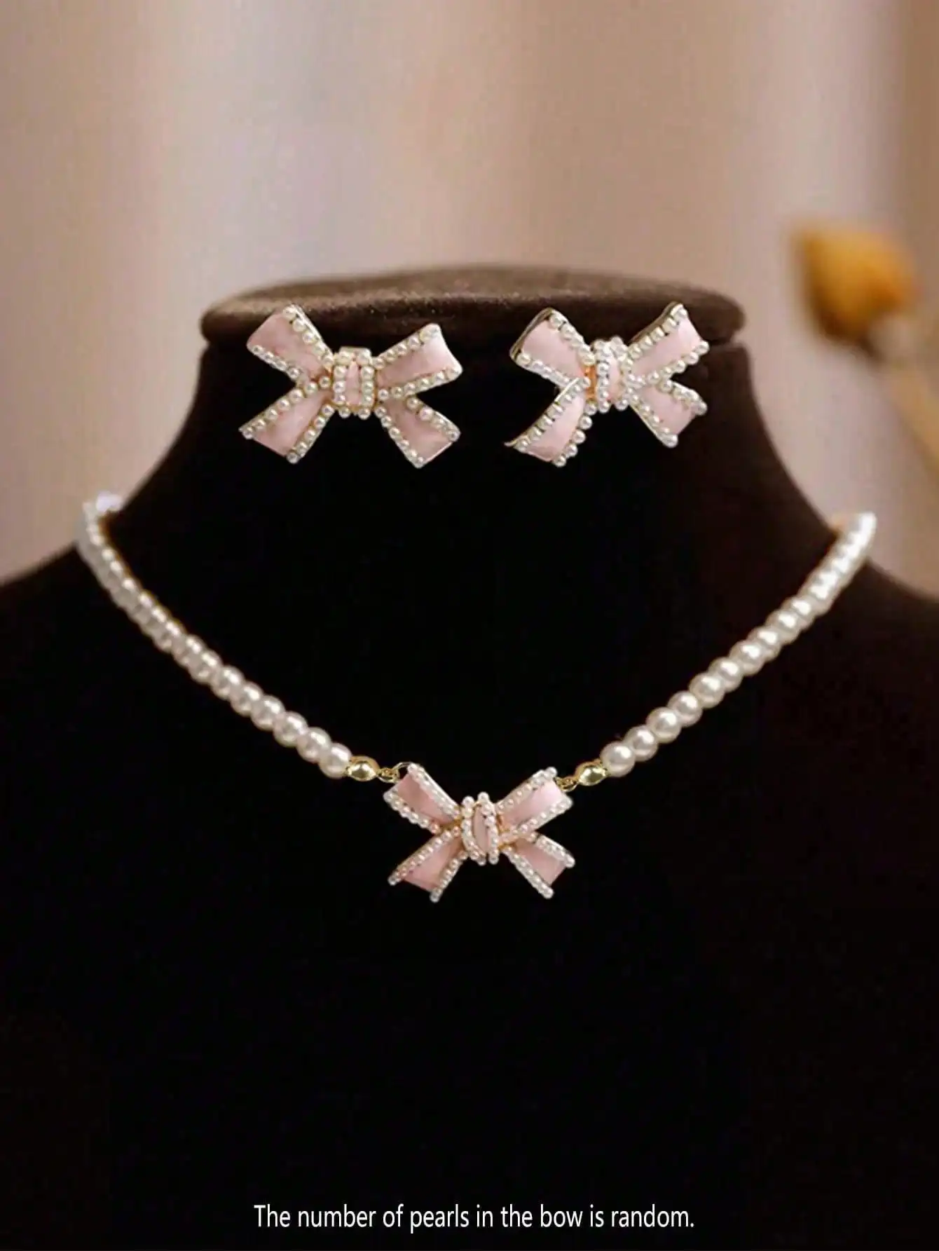 3Pcs Faux Pearl Bow Necklace And Earrings Jewelry Set For Women Exquisite Fashion Valentine's Day Girlfriend Gifts Accessories
3Pcs Faux Pearl Bow Necklace And Earrings Jewelry Set For Women Exquisite Fashion Valentine's Day Girlfriend Gifts Accessories