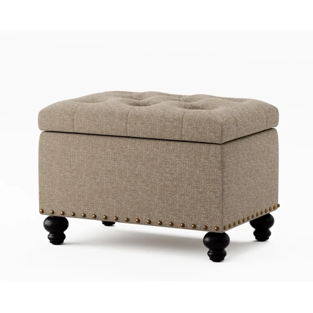 Small Ottoman with Storage, Upholstered Button Tufted Ottoman Foot Rest, Foot Stools Ottoman, 24" Rectangle Ottoman with Storage
Small Ottoman with Storage, Upholstered Button Tufted Ottoman Foot Rest, Foot Stools Ottoman, 24" Rectangle Ottoman with Storage