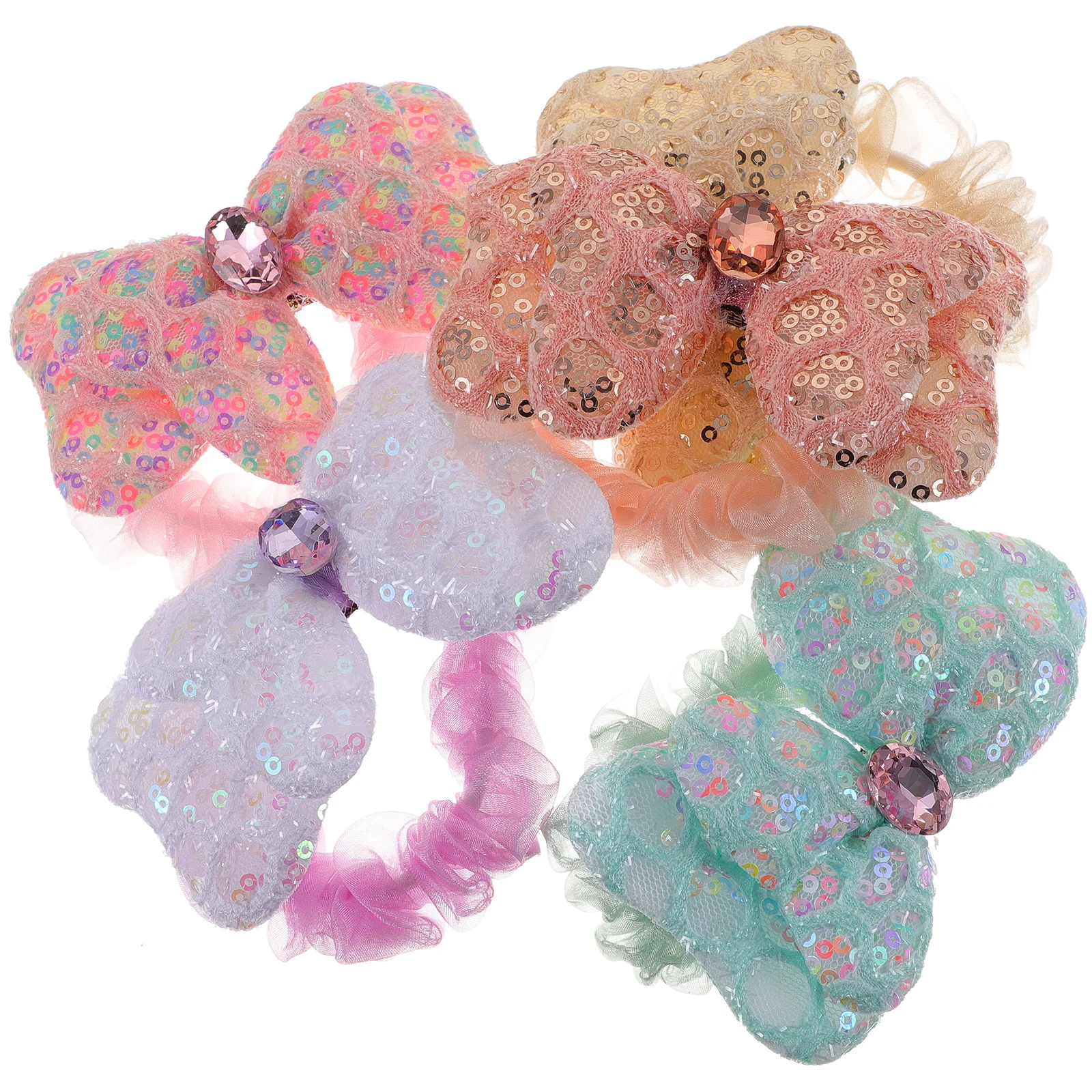 5pcs Sequin Butterfly Hair Circle Ties Elastic Bows Girls Kids Ponytail Holders Cute Accessories Bright Colors Rubber Yarn
5pcs Sequin Butterfly Hair Circle Ties Elastic Bows Girls Kids Ponytail Holders Cute Accessories Bright Colors Rubber Yarn