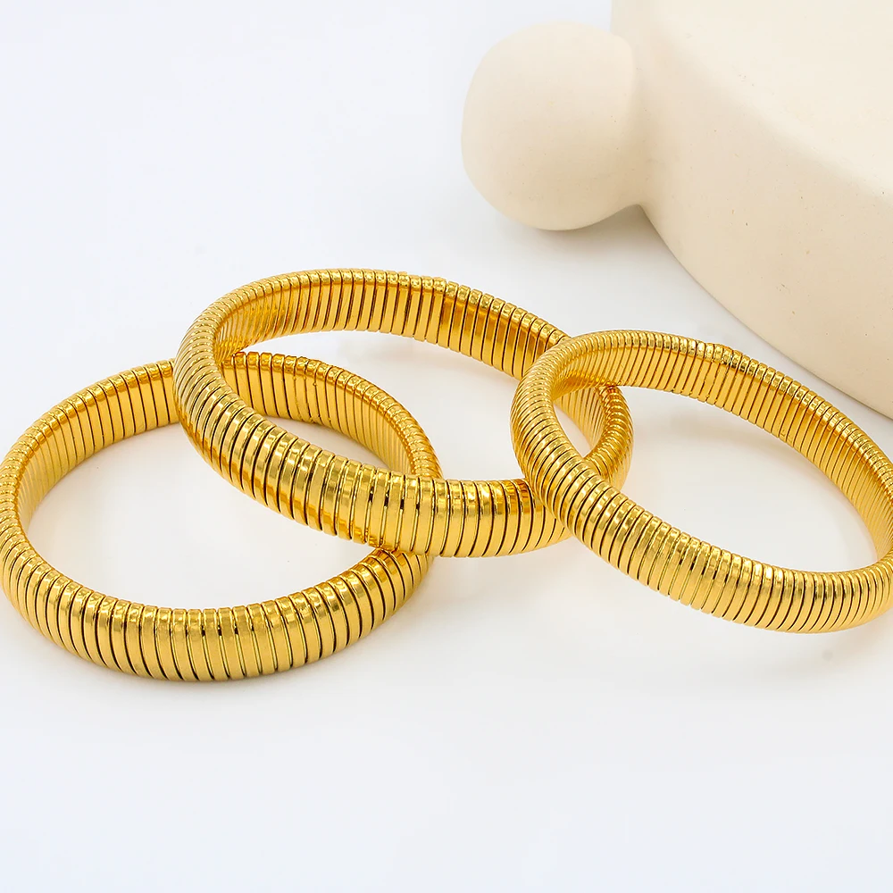 Rock Elastic Bangle Stainless Steel Bracelet Men Women Boho Street Element Gold Silver Plated Jewelry Simple Fashion Decoration
Rock Elastic Bangle Stainless Steel Bracelet Men Women Boho Street Element Gold Silver Plated Jewelry Simple Fashion Decoration