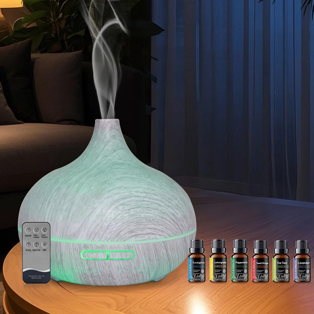 550ml Wood Grain Diffuser & Humidifier Remote Control, Ultra Quiet, 6 Oils Perfect for Bedroom, Office & Home Wellness
550ml Wood Grain Diffuser & Humidifier Remote Control, Ultra Quiet, 6 Oils Perfect for Bedroom, Office & Home Wellness