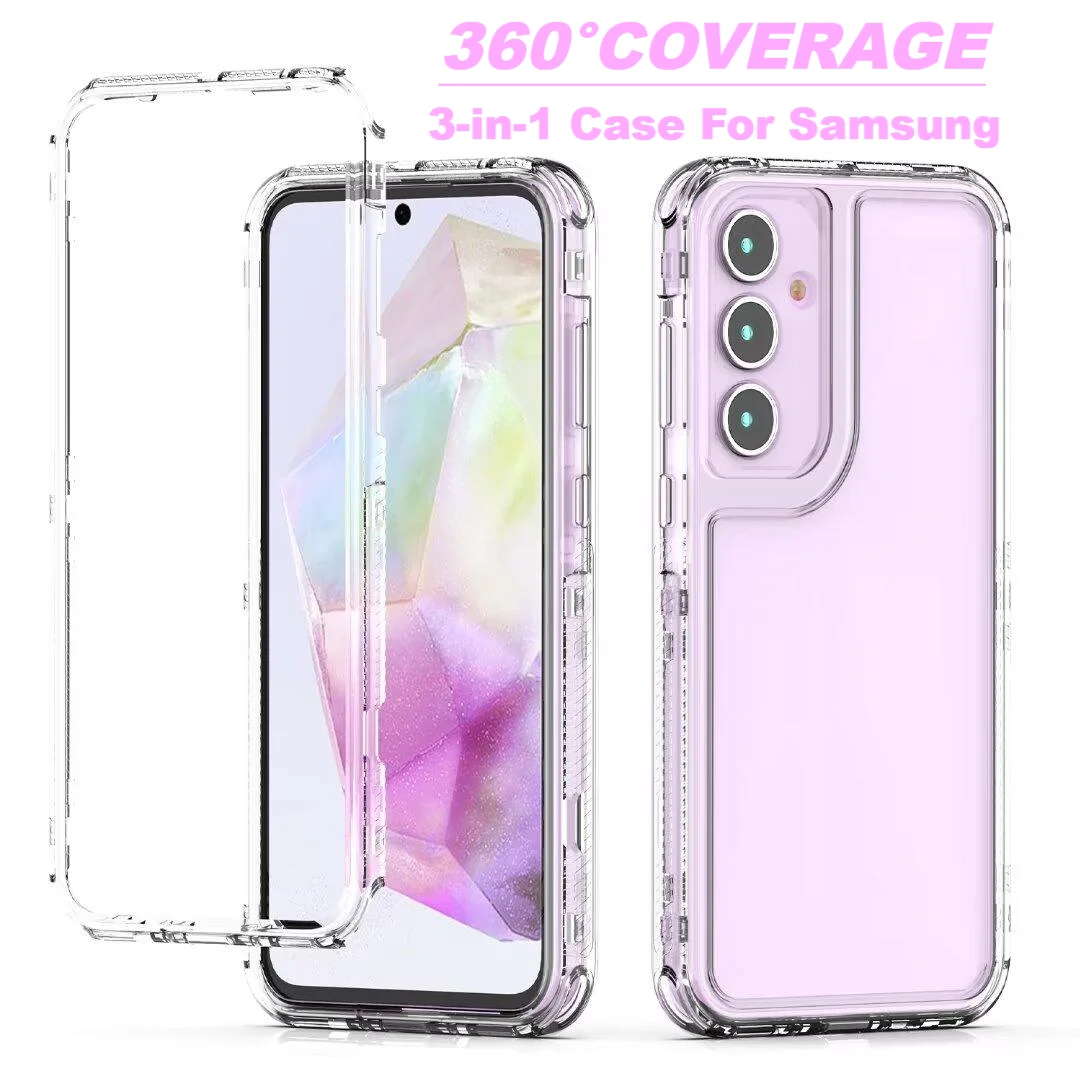 360° Clear Full Body Shockproof Phone Case For Samsung Galaxy A35 A25 A15 A55 A16 A06 PC+Acrylic Scratch-proof Phone Cases
360° Clear Full Body Shockproof Phone Case For Samsung Galaxy A35 A25 A15 A55 A16 A06 PC+Acrylic Scratch-proof Phone Cases
