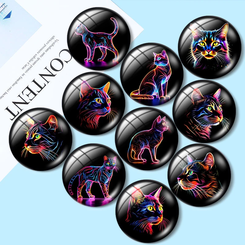 Neon Cat 10pcs 12mm/18mm/20mm/25mm Round photo glass cabochon demo flat back Making findings
Neon Cat 10pcs 12mm/18mm/20mm/25mm Round photo glass cabochon demo flat back Making findings