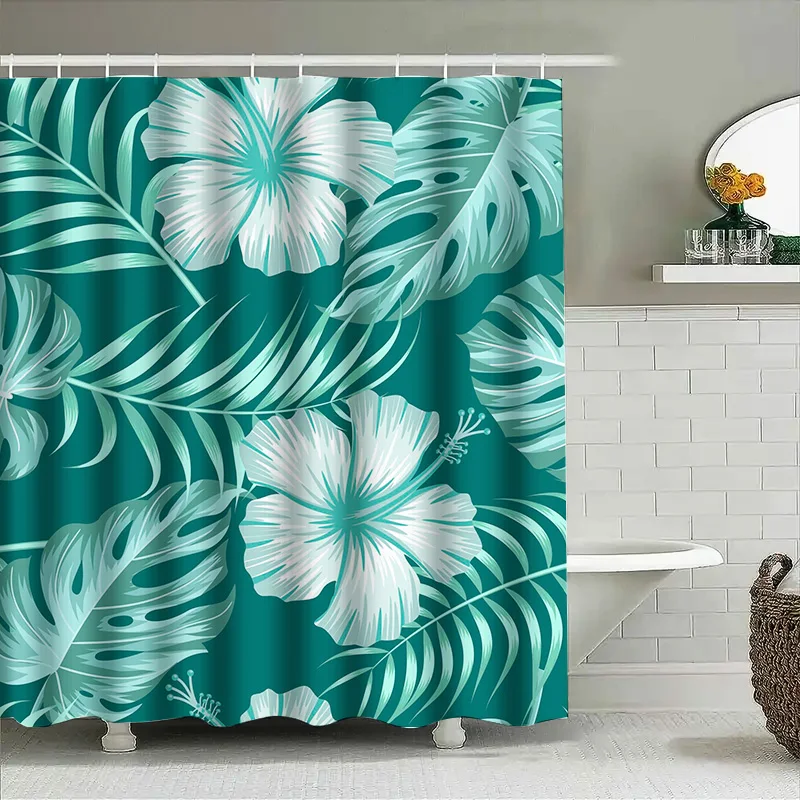Beautiful Floral Shower Curtain Blue Green Leaves White Flowers Pattern Waterproof Polyester Fabric for Bathroom Decoration Size
Beautiful Floral Shower Curtain Blue Green Leaves White Flowers Pattern Waterproof Polyester Fabric for Bathroom Decoration Size