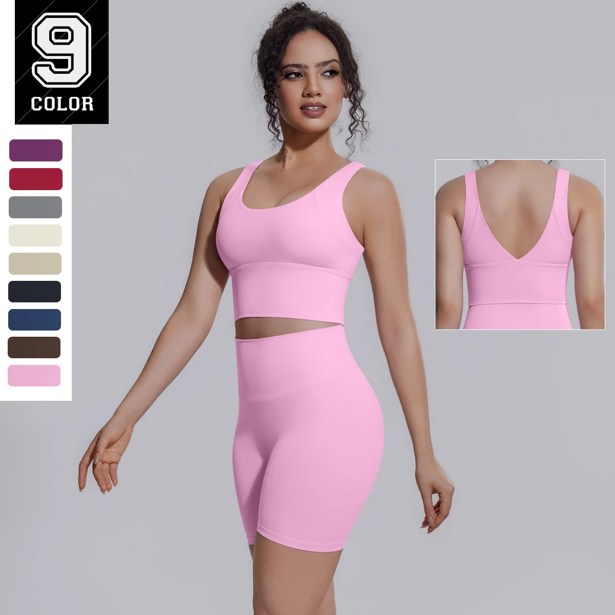 Woman's Sports Yoga Set Solid Color Sports Fitness Yoga Clothing Summer Shockproof Workout Top Yoga Bra Breathable Yoga Shorts
Woman's Sports Yoga Set Solid Color Sports Fitness Yoga Clothing Summer Shockproof Workout Top Yoga Bra Breathable Yoga Shorts