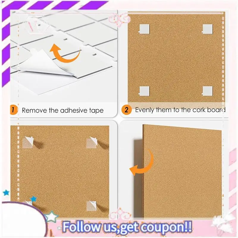 Premium 12Inch X 12Inch Cork Tiles, 6 Pack Cork Boards For Wall With Safe Removable Adhesive Tabs, Large Cork Bulletin Boards
Premium 12Inch X 12Inch Cork Tiles, 6 Pack Cork Boards For Wall With Safe Removable Adhesive Tabs, Large Cork Bulletin Boards