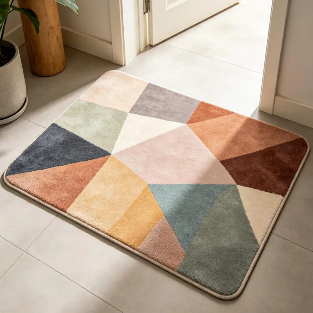 Abstract Color Block Custom Doormat Geometric Art Mat for Modern Home Front Door Entry Decor
Abstract Color Block Custom Doormat Geometric Art Mat for Modern Home Front Door Entry Decor