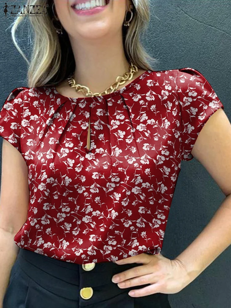 ZANZEA Summer 2025 Short Sleeve Blouses Ditsy Floral O Neck Stylish Women's Blusas Mujer Casual Daily Wear Pleated Smock Tops
ZANZEA Summer 2025 Short Sleeve Blouses Ditsy Floral O Neck Stylish Women's Blusas Mujer Casual Daily Wear Pleated Smock Tops