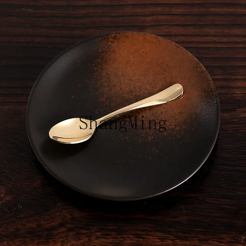 CLL pure brass fruit fork household coffee spoon safety small fork creative light luxury dessert spoon short mixing
CLL pure brass fruit fork household coffee spoon safety small fork creative light luxury dessert spoon short mixing