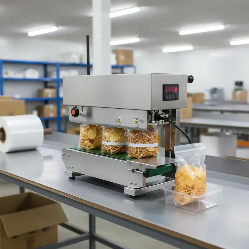 Automatic Vertical Pouch Sealer 6-12 mm Seal Width For Food Packaging Chemical Processing Hardware Manufacturing Digital Temperature Control Adjustable Conveyor 0.02-0.8 mm Plastic Film Bags Metal Construction Continuous Operation Design
Automatic Vertical Pouch Sealer 6-12 mm Seal Width For Food Packaging Chemical Processing Hardware Manufacturing Digital Temperature Control Adjustable Conveyor 0.02-0.8 mm Plastic Film Bags Metal Construction Continuous Operation Design