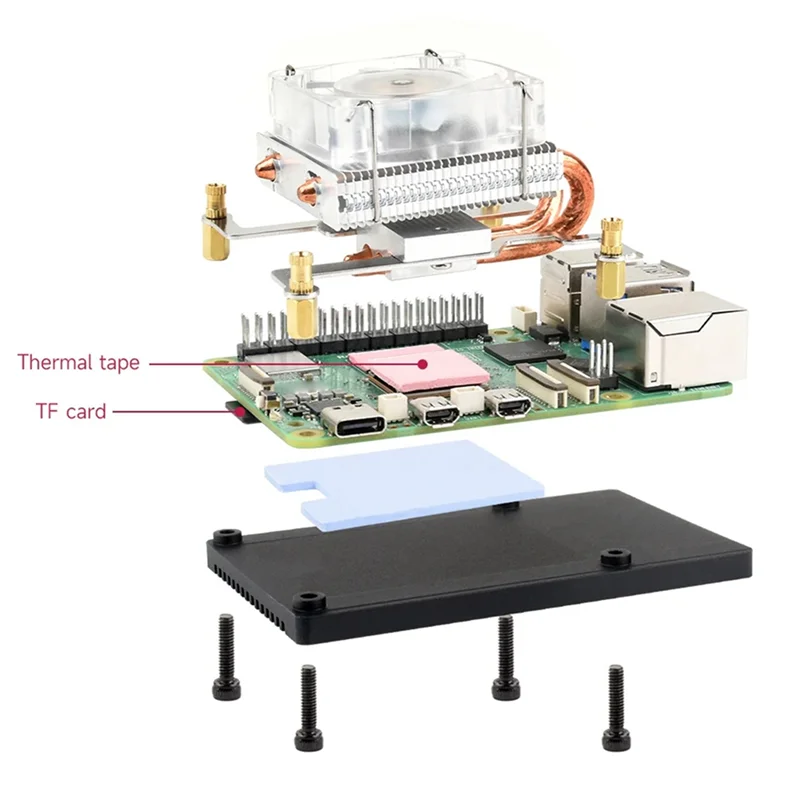 ICE CPU Tower Cooling Fan Horizontal For Pi 5 5V Raspberry Pi 5 Cooler U-Shaped Copper Tube Cooling Fins RGB Cooling Fan
ICE CPU Tower Cooling Fan Horizontal For Pi 5 5V Raspberry Pi 5 Cooler U-Shaped Copper Tube Cooling Fins RGB Cooling Fan