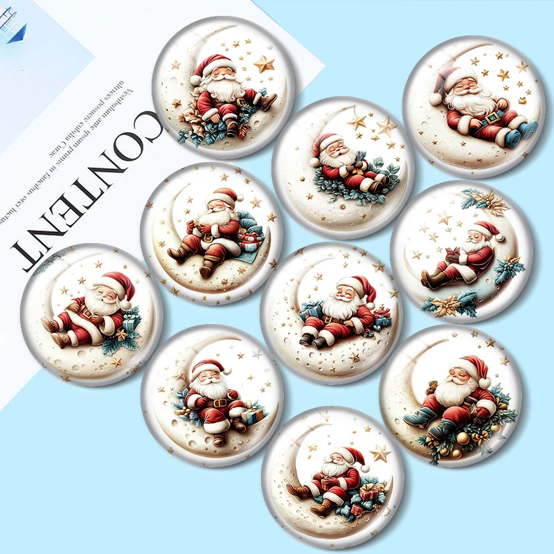 Santa on Moon for making jewelry 10pcs12mm/14mm/16mm/18mm/25mm Cabochon Demo Flat Back Making findings
Santa on Moon for making jewelry 10pcs12mm/14mm/16mm/18mm/25mm Cabochon Demo Flat Back Making findings