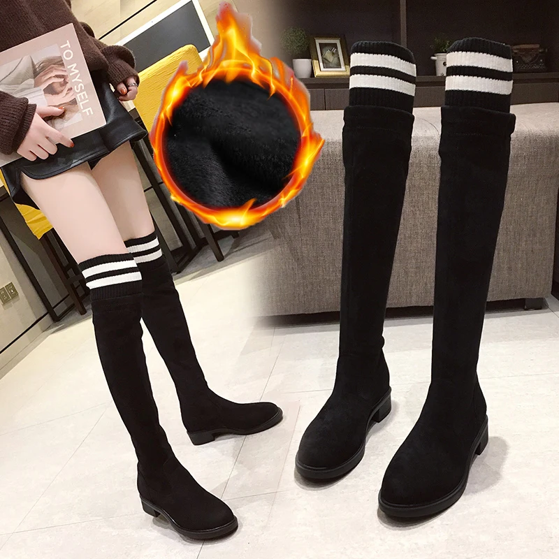 Winter 2022 Over the Knee Women's Boots Stretch Fabric High Heels Slip-On Pointed Toe Women's Boots Size 35-40 Women
Winter 2022 Over the Knee Women's Boots Stretch Fabric High Heels Slip-On Pointed Toe Women's Boots Size 35-40 Women