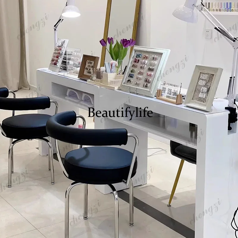 E182 Modern Minimalist Nail Desk Smooth Graceful Stylish Practical Nail Desk Exquisite Premium Table Ongle Manucure Salon Furni
E182 Modern Minimalist Nail Desk Smooth Graceful Stylish Practical Nail Desk Exquisite Premium Table Ongle Manucure Salon Furni