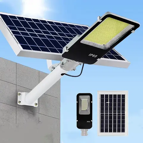 1000W Solar Street Light Outdoor Solar Street Light IP65 Waterproof Automatic Dusk to Dawn Street Light For Garage Garden