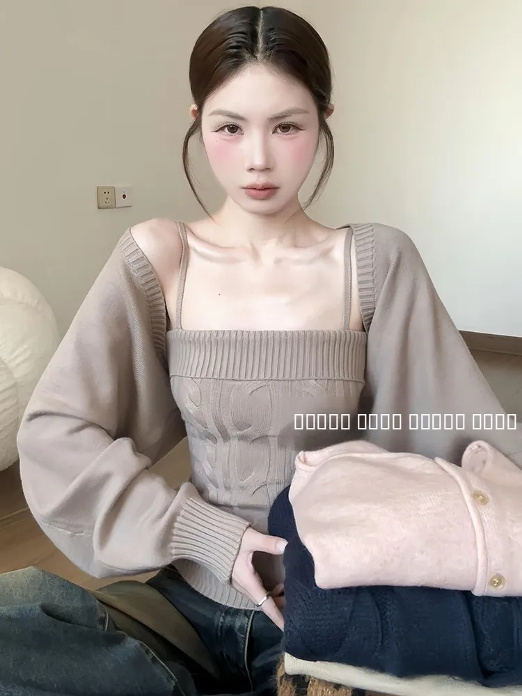 Loose Long Sve Knitted Sweater Women's Sle Slimming Inner Wear Two-Piece Set Autumn New Arrival Casual Comfortable Faion
Loose Long Sve Knitted Sweater Women's Sle Slimming Inner Wear Two-Piece Set Autumn New Arrival Casual Comfortable Faion