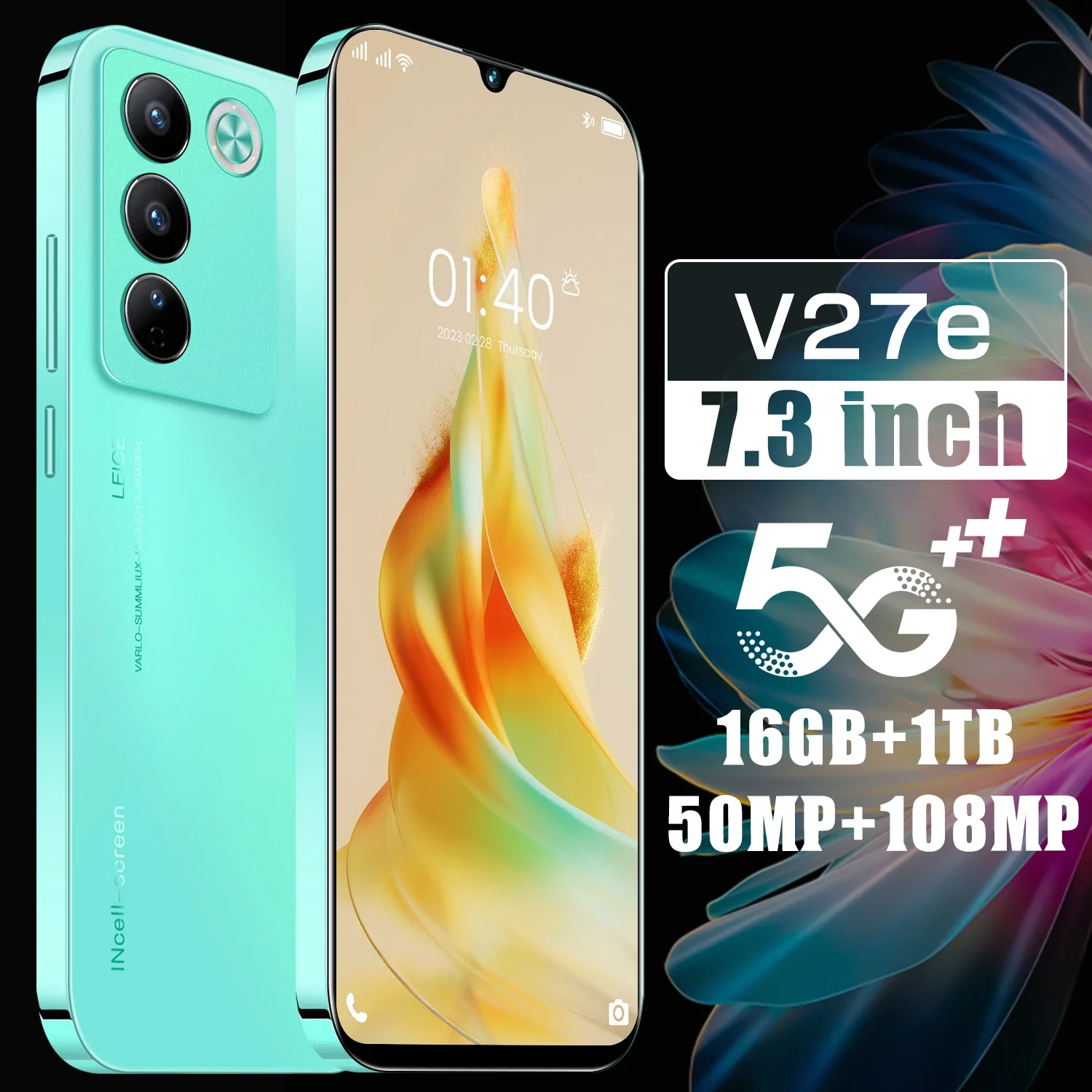Global Version V27e Smartphone 5G 7.3 Inch Snapdragon8 Gen2 50MP+108MP Camera 6800Mah Battery Android Cellphone Unlocked Celular
Global Version V27e Smartphone 5G 7.3 Inch Snapdragon8 Gen2 50MP+108MP Camera 6800Mah Battery Android Cellphone Unlocked Celular