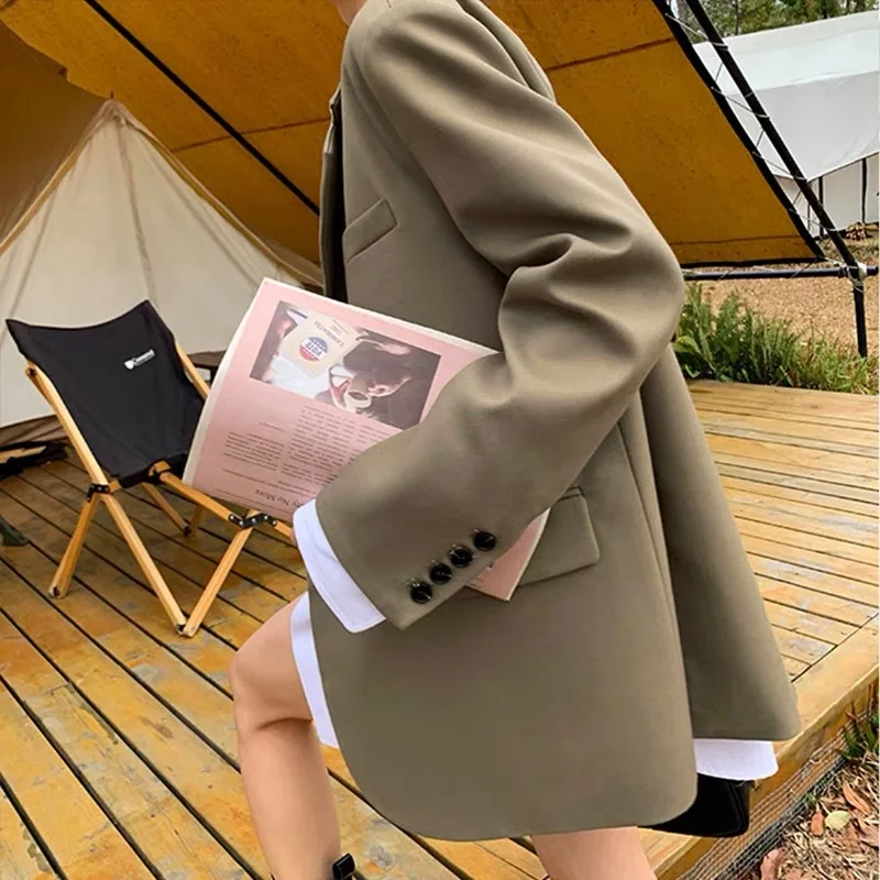 Spring Autumn 2023 Korean Fashion Loose Casual Long Sleeve Suit Coat New in Outerwears Chic and Elegant Woman Jacket Blazers
Spring Autumn 2023 Korean Fashion Loose Casual Long Sleeve Suit Coat New in Outerwears Chic and Elegant Woman Jacket Blazers