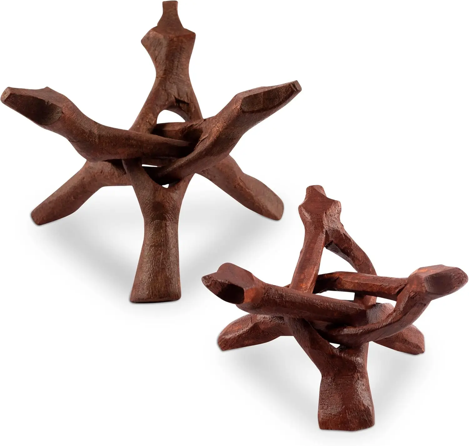 2-Piece Wooden Tripod Stand Set - 4" & 6" Hand-Carved Display Holder for Crystal Ball, Geode, Abalone Shell, Decorative Bowl
2-Piece Wooden Tripod Stand Set - 4" & 6" Hand-Carved Display Holder for Crystal Ball, Geode, Abalone Shell, Decorative Bowl
