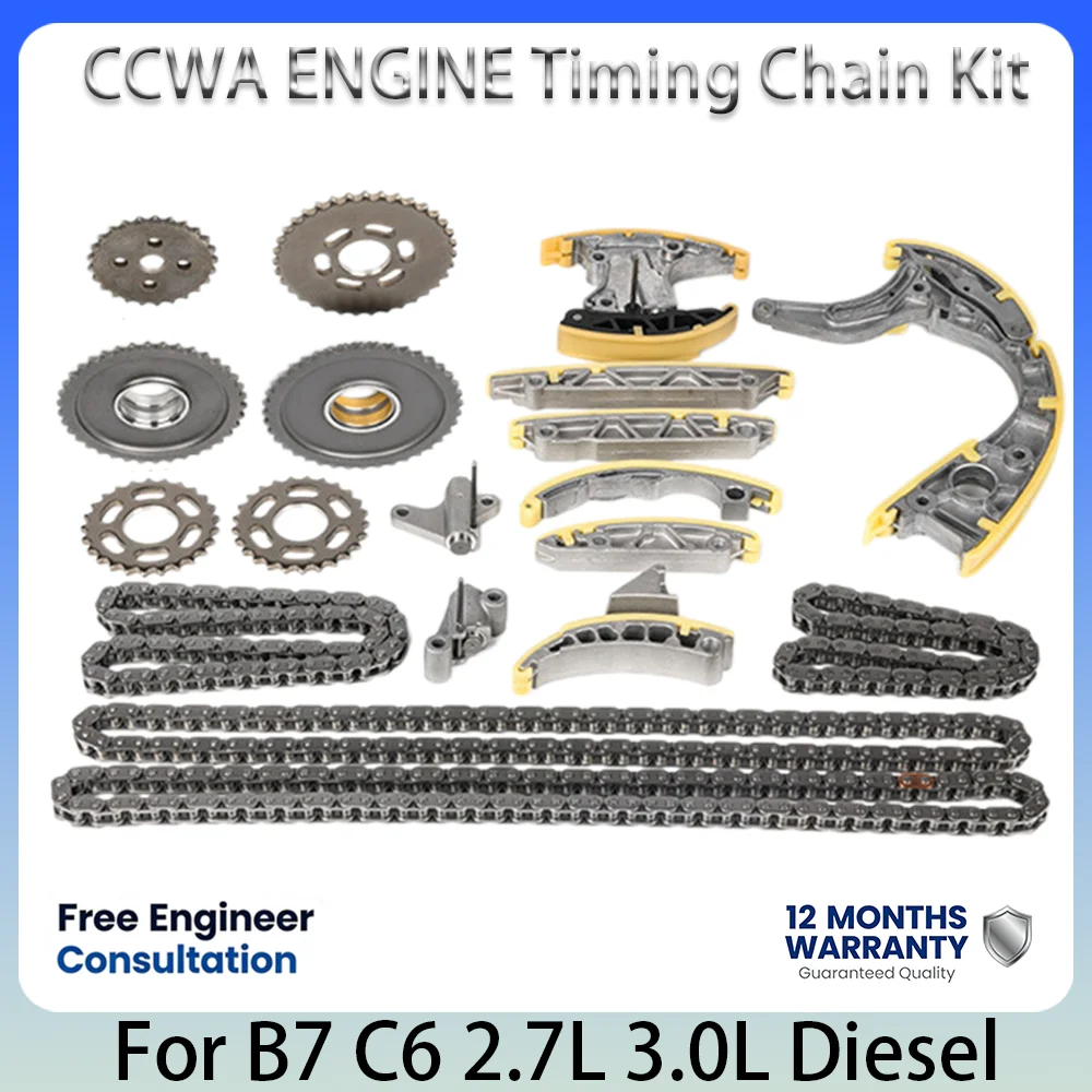 Engine Timing Chain Kit OEM 059109217J For Audi A4 B7 A6 C6 A8 D3 Q7 2.7L 3.0L 2.7 3.0 L T V6 Diesel BPP BKS CCA CCWA 2003-2011
Engine Timing Chain Kit OEM 059109217J For Audi A4 B7 A6 C6 A8 D3 Q7 2.7L 3.0L 2.7 3.0 L T V6 Diesel BPP BKS CCA CCWA 2003-2011