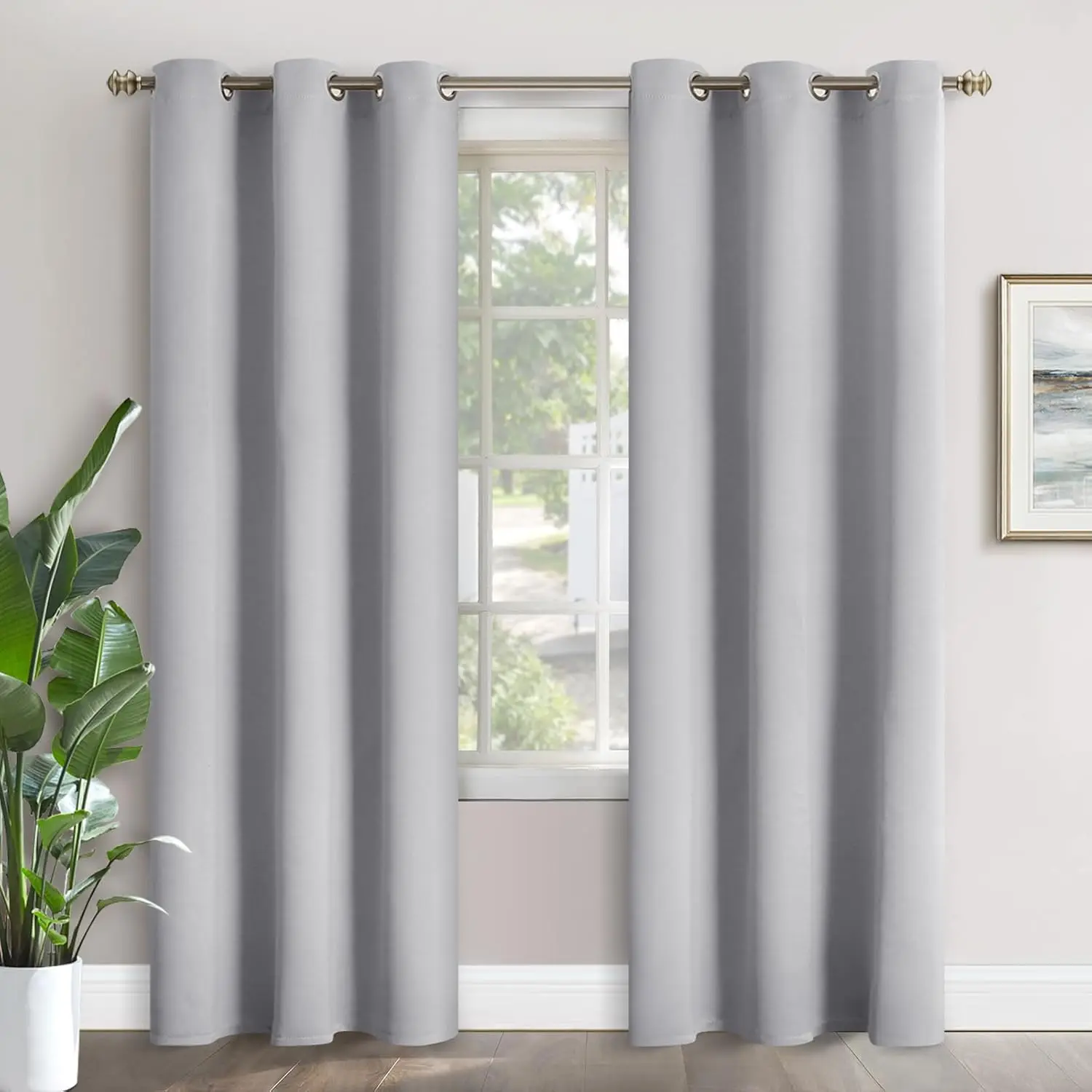 Light Grey Room Darkening Curtains 84 Inches Long - Thermal Insulated with Grommt Bedroom Blackout Curtains for Living R
Light Grey Room Darkening Curtains 84 Inches Long - Thermal Insulated with Grommt Bedroom Blackout Curtains for Living R