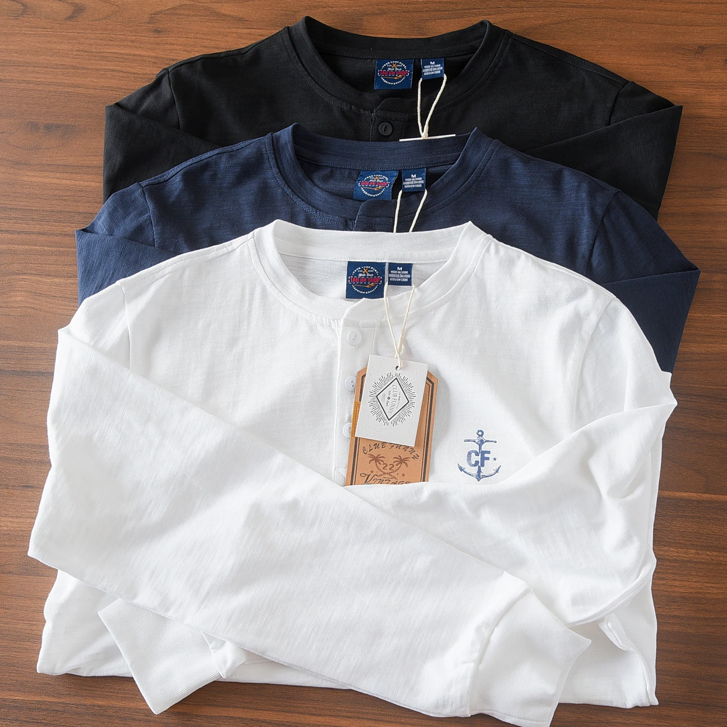 Loose Fit Long Sve T-irt Henry Collar Men's Cotton Bamboo Rayon Casual Sle Basic Color Base Layer irt
Loose Fit Long Sve T-irt Henry Collar Men's Cotton Bamboo Rayon Casual Sle Basic Color Base Layer irt