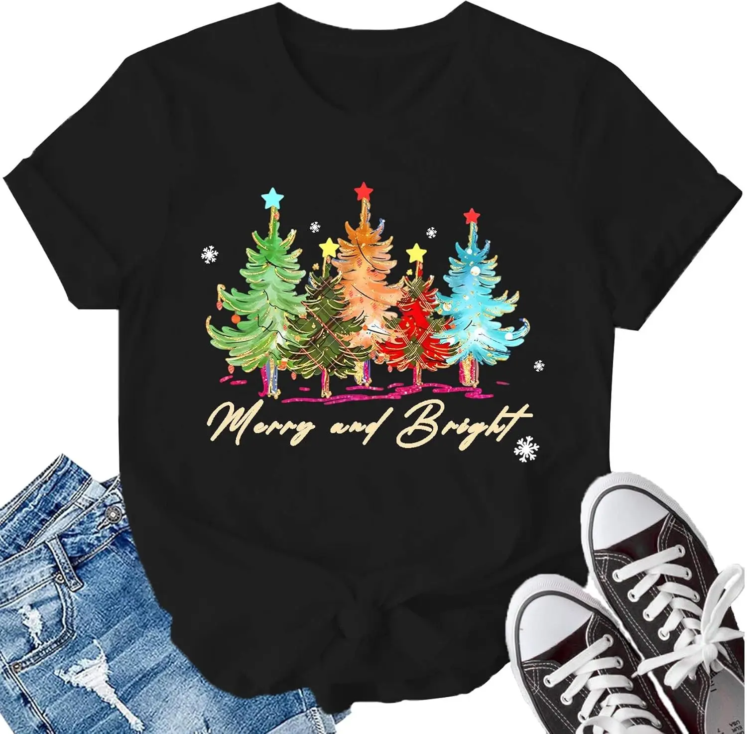 Merry Christmas LBP Para Mujer De Navidad Feliz Y Brillante Camisetas Navideñas Christmas Trees All-match Printed T-shirt Tops
Merry Christmas LBP Para Mujer De Navidad Feliz Y Brillante Camisetas Navideñas Christmas Trees All-match Printed T-shirt Tops