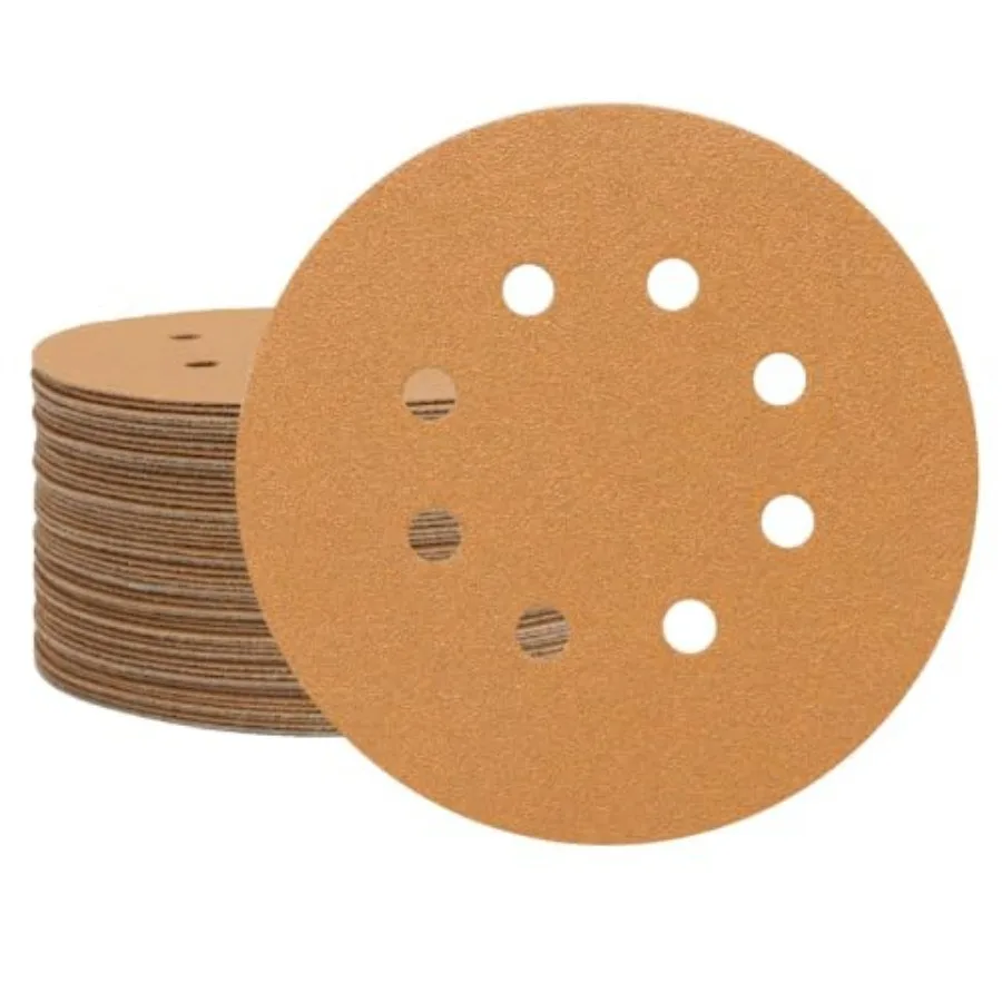 50 PCS 5 Inch 8 Hole Sanding Discs Hook and Loop, 60 80 120 220 320 Assorted Grits Sand Paper Disc for Random Orbital Sander, G
50 PCS 5 Inch 8 Hole Sanding Discs Hook and Loop, 60 80 120 220 320 Assorted Grits Sand Paper Disc for Random Orbital Sander, G
