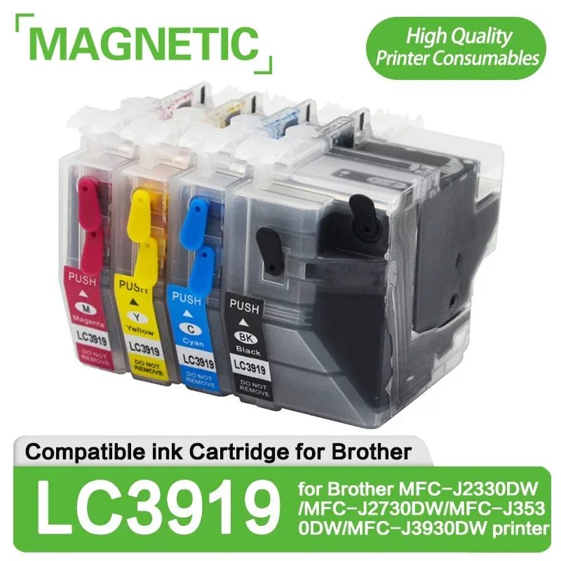 New Magnetic LC3919 Refill ink cartridge compatible for Brother MFC-J2330DW/MFC-J2730DW/MFC-J3530DW/MFC-J3930DW printer
New Magnetic LC3919 Refill ink cartridge compatible for Brother MFC-J2330DW/MFC-J2730DW/MFC-J3530DW/MFC-J3930DW printer