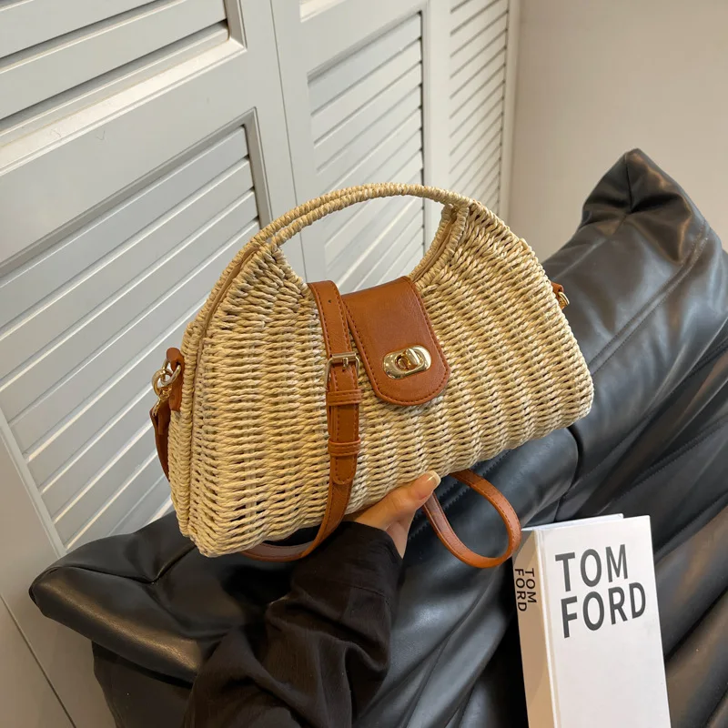 Woven St Handbag Hollow out Inner Basket Single oulder Crossbody Bag for Beach Vaion Women's Faionable Tote Bag
Woven St Handbag Hollow out Inner Basket Single oulder Crossbody Bag for Beach Vaion Women's Faionable Tote Bag