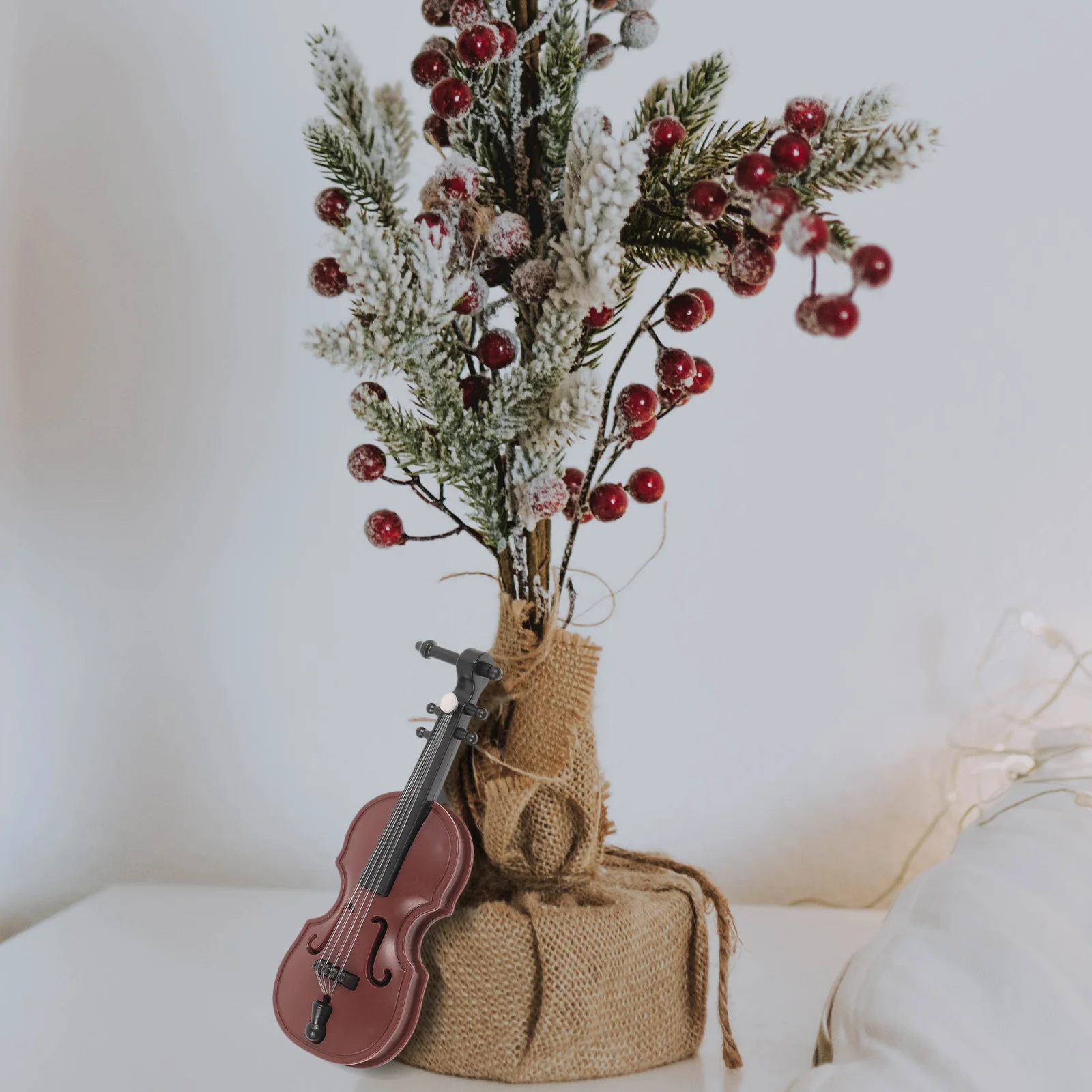 20 Sets Mini Violin Models Wood Grain Student Christmas Tree Accessories Musical Instrument Crafts
20 Sets Mini Violin Models Wood Grain Student Christmas Tree Accessories Musical Instrument Crafts