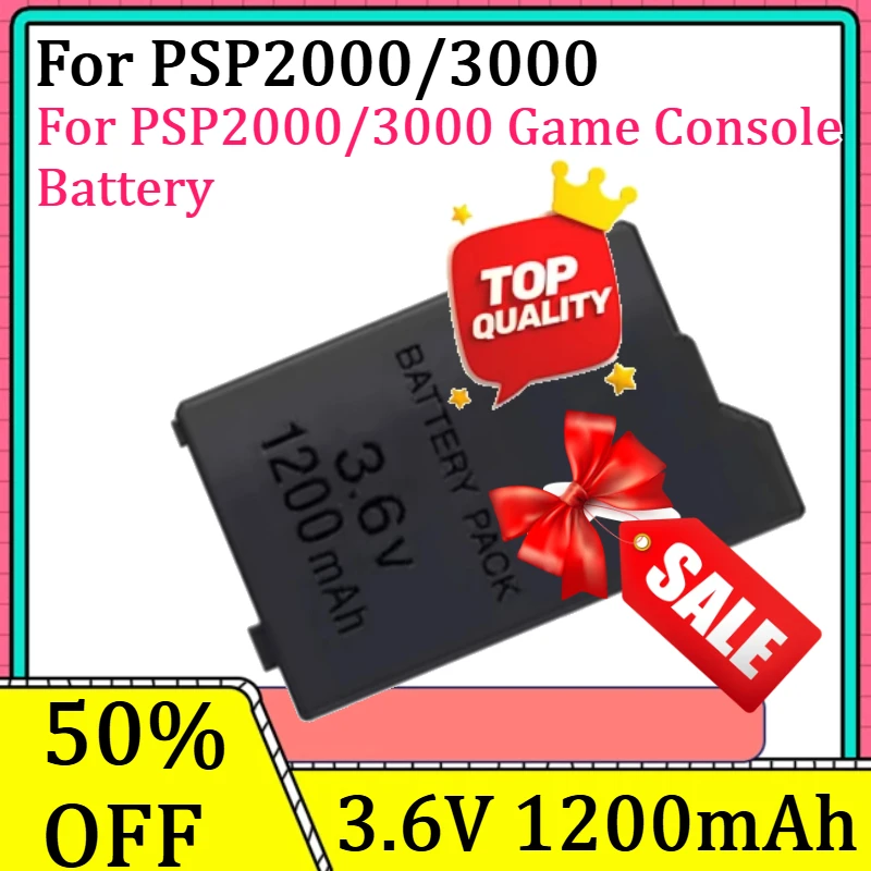 For PSP2000/3000 Game Console Battery New 3.6V 1200mAh For Sony PSP PSP2000/3000 High Quality Battery
For PSP2000/3000 Game Console Battery New 3.6V 1200mAh For Sony PSP PSP2000/3000 High Quality Battery
