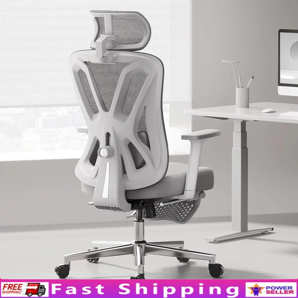 Ergonomic Office Chair with Adjustable Lumbar Support Height Adjustable Mesh Desk Chair with Footrest Rolling Comfortable
Ergonomic Office Chair with Adjustable Lumbar Support Height Adjustable Mesh Desk Chair with Footrest Rolling Comfortable