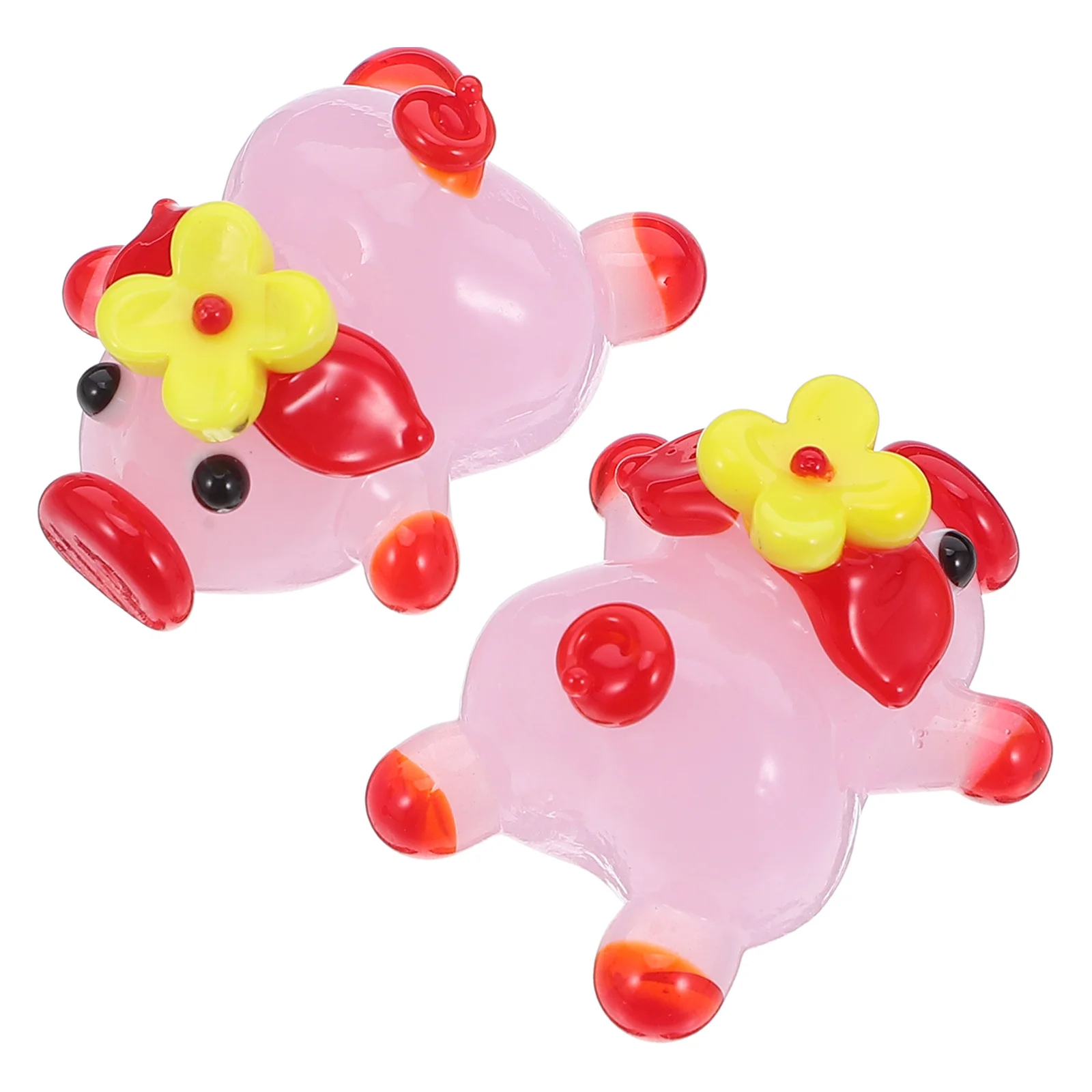 2Pcs Mini Glass Pig Ornament: Cute Tiny Animal Figures for Desk Table Farm Theme Decor - Handcrafted Glass Animal Miniatures
2Pcs Mini Glass Pig Ornament: Cute Tiny Animal Figures for Desk Table Farm Theme Decor - Handcrafted Glass Animal Miniatures