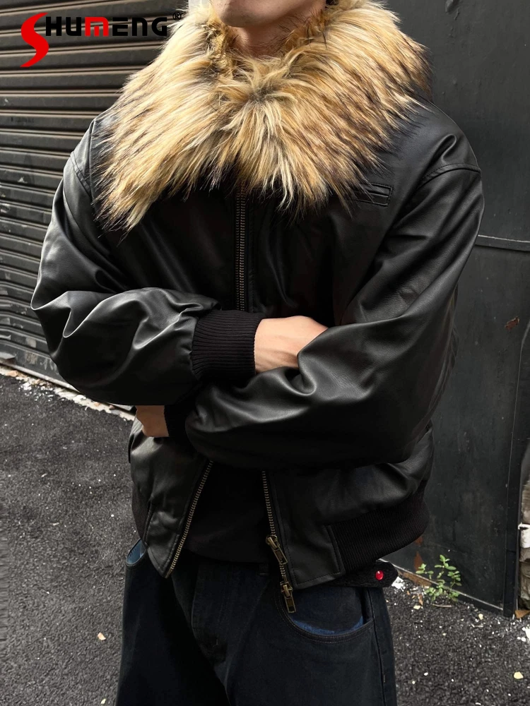 2025 Winter New Fashion American Style Retro Cotton Jackets Men Women Trendy Faux Fur Collar Thick Stylish Faux Leather Coats
2025 Winter New Fashion American Style Retro Cotton Jackets Men Women Trendy Faux Fur Collar Thick Stylish Faux Leather Coats